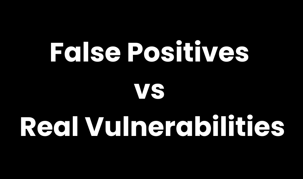 False Positives vs.              Real Vulnerabilities